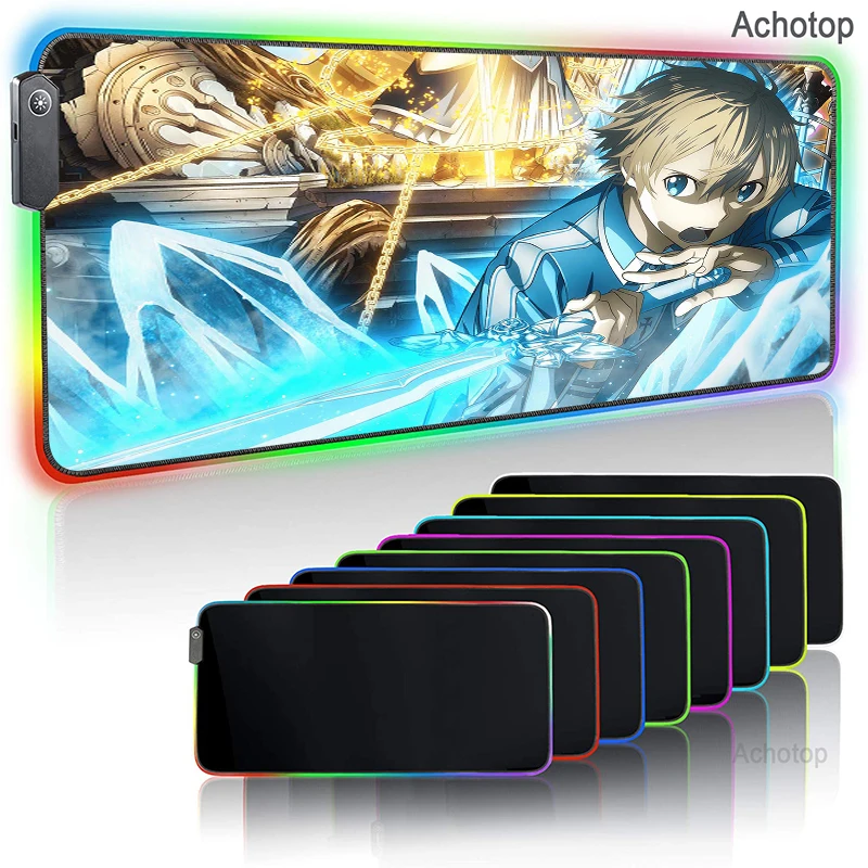 Anime Sword Art Online RGB Large Mousepad Gamer XXL Non-Slip Gaming Mouse Pad XL Free Shipping Manga alfombrillas de ratón Mat
Anime Sword Art Online RGB Large Mousepad Gamer XXL Non-Slip Gaming Mouse Pad XL Free Shipping Manga alfombrillas de ratón Mat