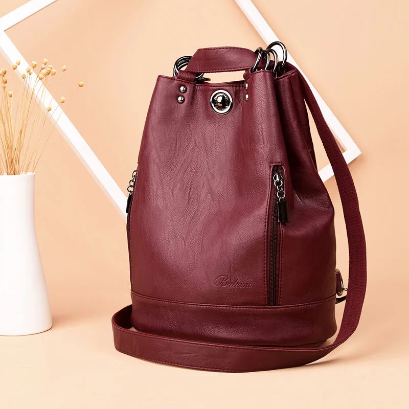 

Women Backpack High Quality Leather Backpacks School Bags for Teenage Girls Brand Luxury Shoulder Bag Bagpack Mochila