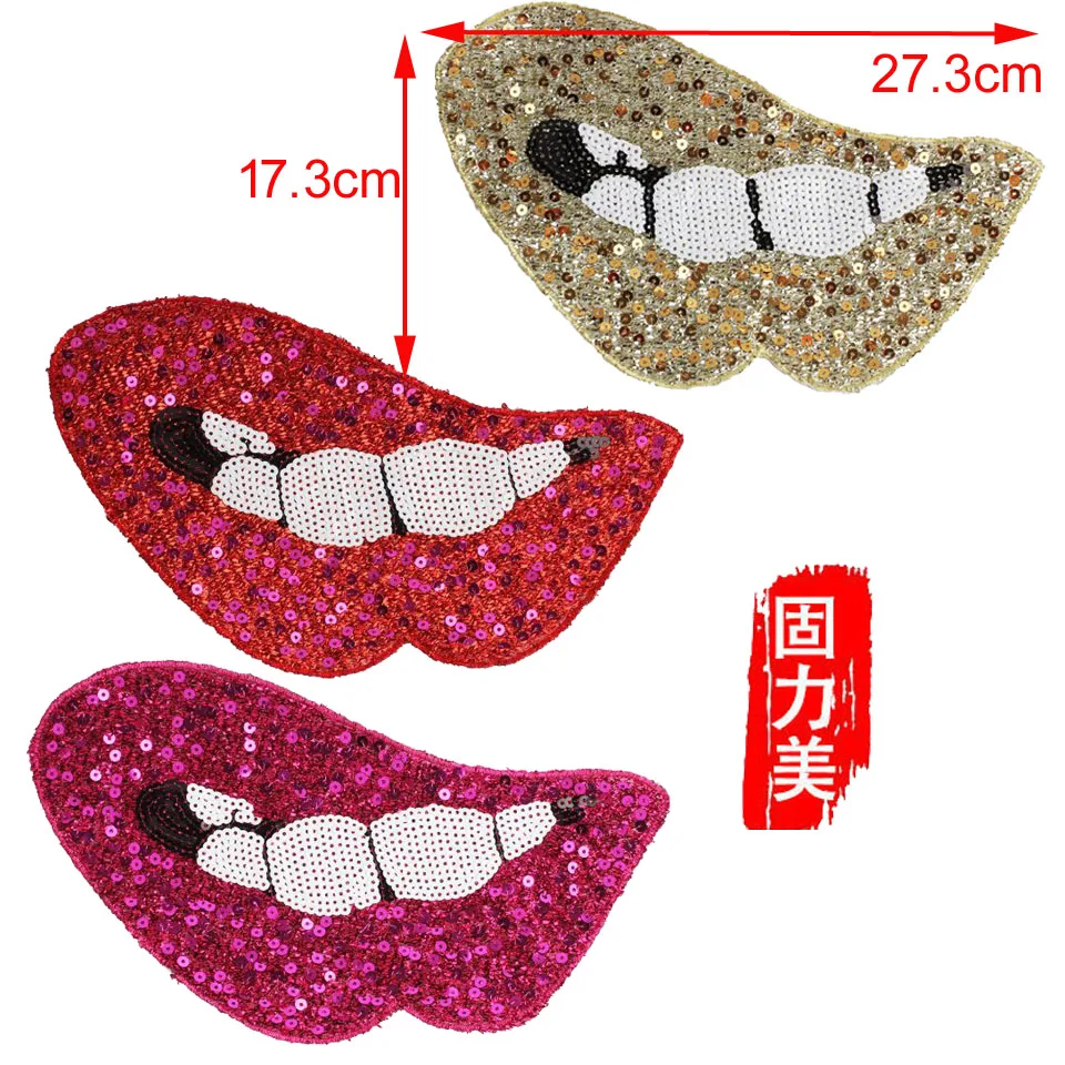 1pc sequins bling bling DIY Big Red Lip mouth patches Applique Sewing Handmade Bling Bling Sequins Patch for Clothing Embroidere
1pc sequins bling bling DIY Big Red Lip mouth patches Applique Sewing Handmade Bling Bling Sequins Patch for Clothing Embroidere