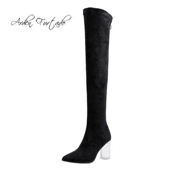 Arden Furtado Fashion Women's Shoes Winter Pointed Toe Chunky Heels Concise pure color Elegant Over The Knee High Boots
Arden Furtado Fashion Women's Shoes Winter Pointed Toe Chunky Heels Concise pure color Elegant Over The Knee High Boots