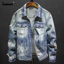 Ladiguard 2022 European Style Fashion Demin Jackets Slim Tops Clothing Turn-down Collar Outerwear Male Hple Ripped Denim Jacket
Ladiguard 2022 European Style Fashion Demin Jackets Slim Tops Clothing Turn-down Collar Outerwear Male Hple Ripped Denim Jacket