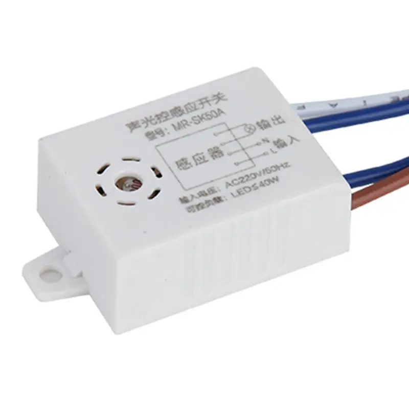 220V Voice Control Light Sensor Intelligent Auto On Off Lamp Switch 1-40W Smart Detector Time Delay Energy Saving Switch
220V Voice Control Light Sensor Intelligent Auto On Off Lamp Switch 1-40W Smart Detector Time Delay Energy Saving Switch