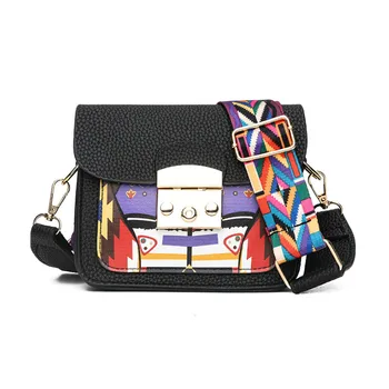 Pu Leather handbags Women Shoulder woman Bag Colorful Wide Strap Crossbody Bags Fashion All-Match elegant Ladies hand femme 
Pu Leather handbags Women Shoulder woman Bag Colorful Wide Strap Crossbody Bags Fashion All-Match elegant Ladies hand femme