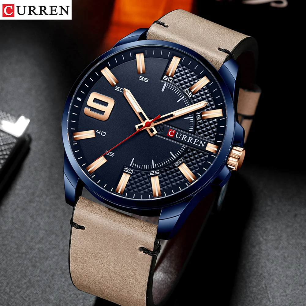 CURREN Luxury Brand Watches Mens Military Sport Male Clock Analog Quartz Watch Men Casual Leather Wrist Watch Relogio Masculino 
CURREN Luxury Brand Watches Mens Military Sport Male Clock Analog Quartz Watch Men Casual Leather Wrist Watch Relogio Masculino