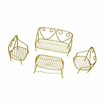 1 Sets Iron European Style Sofa Model Miniature Landscape Adornment Doll Funiture Children Toy Home Decor (Golden)
1 Sets Iron European Style Sofa Model Miniature Landscape Adornment Doll Funiture Children Toy Home Decor (Golden)