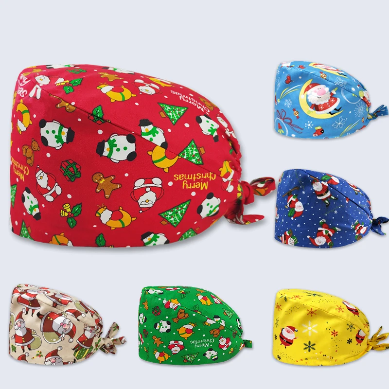 2020 New Christmas Scrubs Caps Santa Claus Print Cap Pet Grooming Agency Work Scrubs Beauty Work Hats Lab Nursing Cap 
2020 New Christmas Scrubs Caps Santa Claus Print Cap Pet Grooming Agency Work Scrubs Beauty Work Hats Lab Nursing Cap