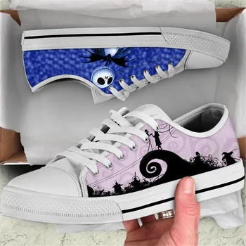 INSTANTARTS Nightmare Before Christmas Women Low Top Canvas Shoes Jack Skellington Design Vulcanized Female Shoes Flat Sneakers
INSTANTARTS Nightmare Before Christmas Women Low Top Canvas Shoes Jack Skellington Design Vulcanized Female Shoes Flat Sneakers