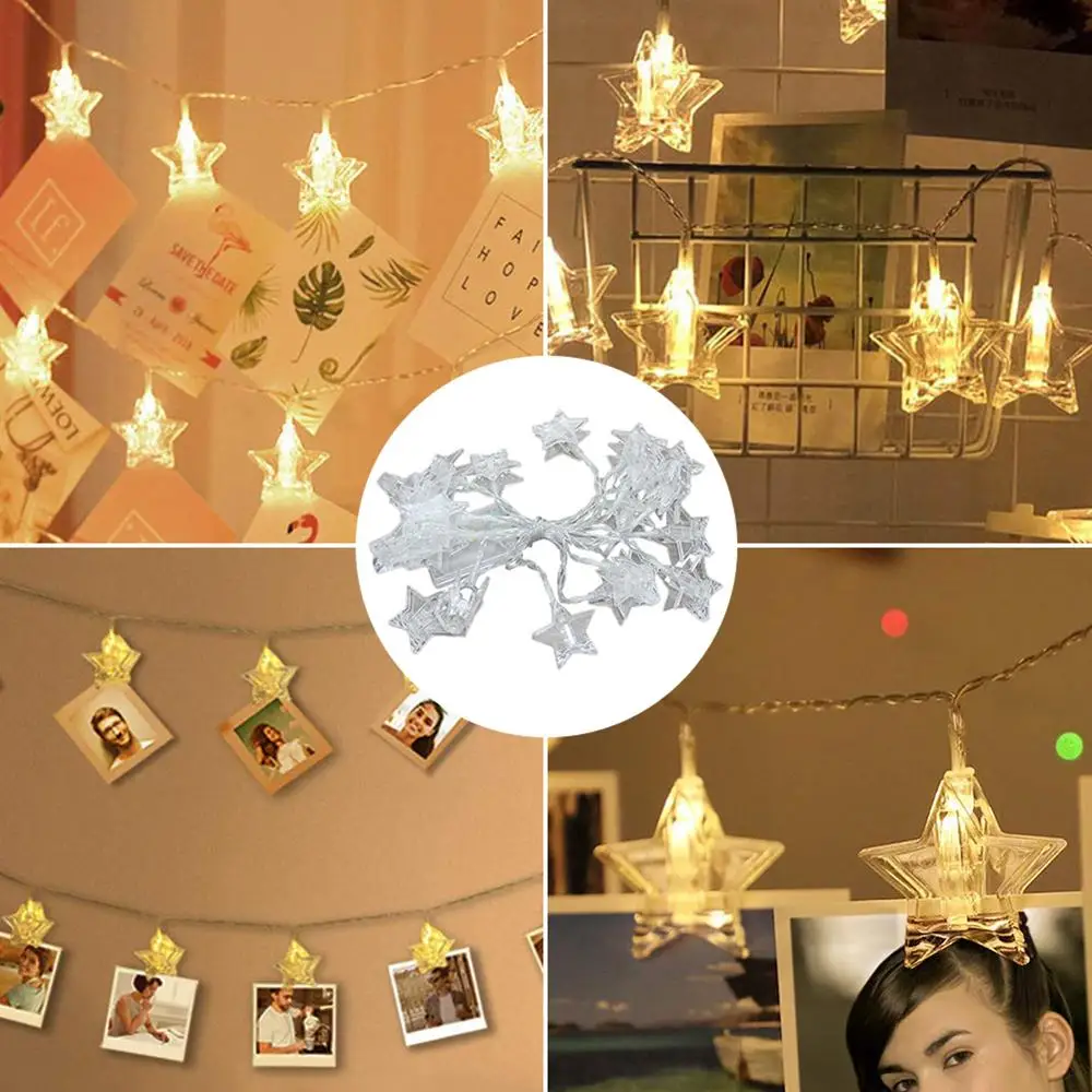 Photo Clip Light String Star with 20 Hanging Powered Copper Wire Lamp Suitable for Bedroom Decoration
Photo Clip Light String Star with 20 Hanging Powered Copper Wire Lamp Suitable for Bedroom Decoration