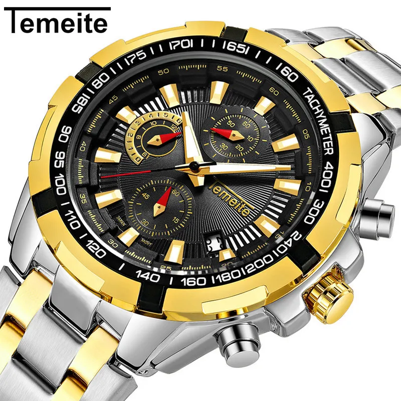 2020 Top Luxury Wrist Watch Men Outdoor Sports TEMEITE Mens Quartz Waterproof Luminous Chronograph Male Clock Relogio Masculino 
2020 Top Luxury Wrist Watch Men Outdoor Sports TEMEITE Mens Quartz Waterproof Luminous Chronograph Male Clock Relogio Masculino