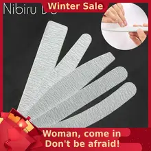 5 ピース/ロット紙やすりネイルファイルライム 100/180 両面サンディングバッファブロックセットグレー爪やすり Uv ジェルポリッシュマニキュアツール(China)