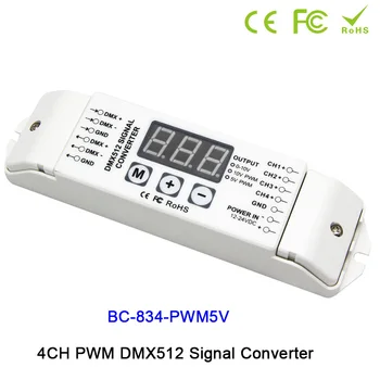 4CH PWM 5V/PWM 10V signal DMX512 Signal Converter,3-digital-display shows,DC12V-24V,DMX512 led driver controller
4CH PWM 5V/PWM 10V signal DMX512 Signal Converter,3-digital-display shows,DC12V-24V,DMX512 led driver controller
