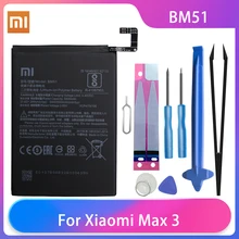 Original Xiaomi Mi Max3 Max 3 Phone Batteries BM51 High Capacity Rechargeable Phone Battery 5500mAh Free Tools Phone AKKU 
Original Xiaomi Mi Max3 Max 3 Phone Batteries BM51 High Capacity Rechargeable Phone Battery 5500mAh Free Tools Phone AKKU