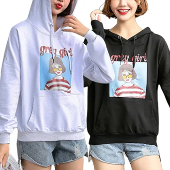 

Comics Girl Graphic Sweatshirt Kangaroo Pocket Hoodie Poleron Mujer 2019 Harajuku Xxl Raglan Sleeve Hoodie Women Street Pullover