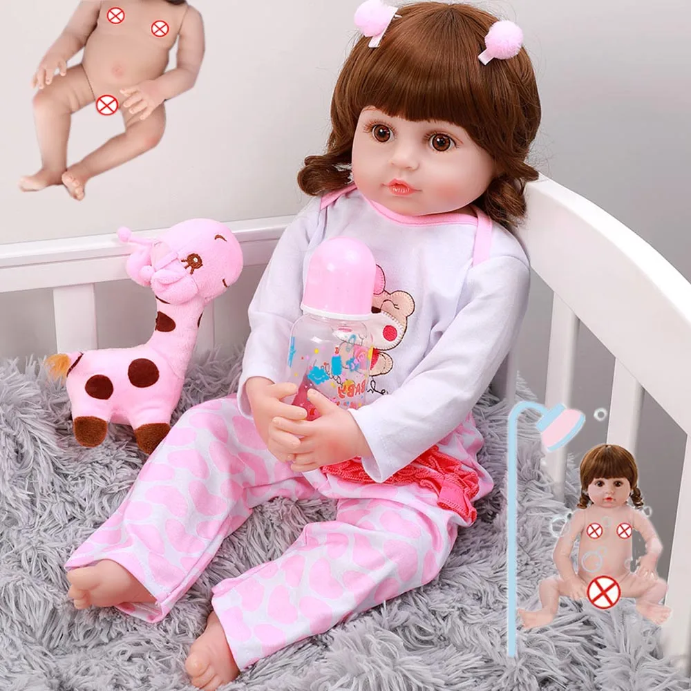 55CM Handmade Reborn Baby Doll With Pacifier 22 Inch Realistic Newborn Babies Doll Water Proof Bath Dolls Bonecas Toy Xmas Gift
55CM Handmade Reborn Baby Doll With Pacifier 22 Inch Realistic Newborn Babies Doll Water Proof Bath Dolls Bonecas Toy Xmas Gift
