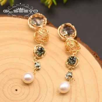 GLSEEVO Fresh Water Pearl Long Dangle Earrings For Women Birthday Gift Lovers Anniversary Luxury Fine Jewellery Bizuteria GE0868
GLSEEVO Fresh Water Pearl Long Dangle Earrings For Women Birthday Gift Lovers Anniversary Luxury Fine Jewellery Bizuteria GE0868
