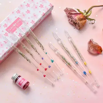 Dropshipping 1Set Dry Flower Glass Pen Set Send Fountain Pen Ink Pen Rack Romantic Fairy Color Ink Water Pen Stationery
Dropshipping 1Set Dry Flower Glass Pen Set Send Fountain Pen Ink Pen Rack Romantic Fairy Color Ink Water Pen Stationery