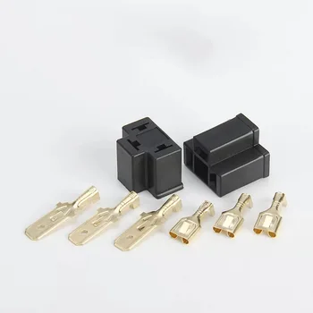 Full set of H4 automobile headlamp holder male and female connector modified socket high temperature bulb plug
Full set of H4 automobile headlamp holder male and female connector modified socket high temperature bulb plug