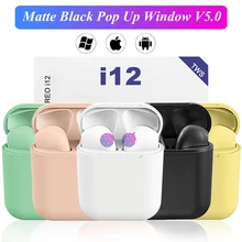 I12 tws fone de ouvido sem fio bluetooth 5.0 fones para xiaomi iphone pk i9s i11 i10 tws fones de ouvido bluetooth para iphone(China)