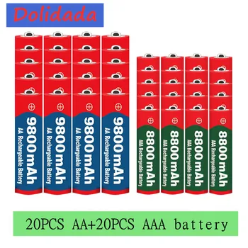 20PCS AA+AAA battery New 1.5V AA 9800 mAh+1.5V AAA 8800 mAh Alkaline 1.5V Rechargeable Battery For Clock Toys Camera battery
20PCS AA+AAA battery New 1.5V AA 9800 mAh+1.5V AAA 8800 mAh Alkaline 1.5V Rechargeable Battery For Clock Toys Camera battery
