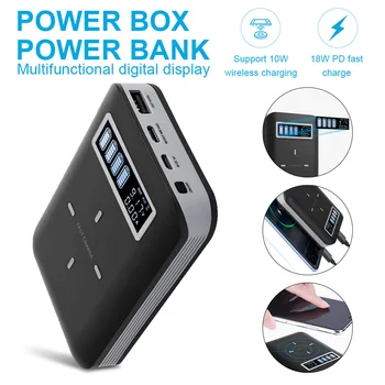 Quick Charge 4*18650 Power Bank Case 10W Wireless Charging USB Charger QC 3.0 PD DIY Shell 18650 battery Holder Charging Box
Quick Charge 4*18650 Power Bank Case 10W Wireless Charging USB Charger QC 3.0 PD DIY Shell 18650 battery Holder Charging Box
