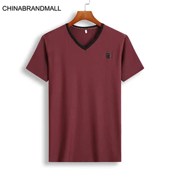 Men Thin Section Short Sleeve T Shirt Fat Man Fat Extra Large V Collar Loose T-shirt Plus Fat Plus Size Half Sleeve Tide
Men Thin Section Short Sleeve T Shirt Fat Man Fat Extra Large V Collar Loose T-shirt Plus Fat Plus Size Half Sleeve Tide