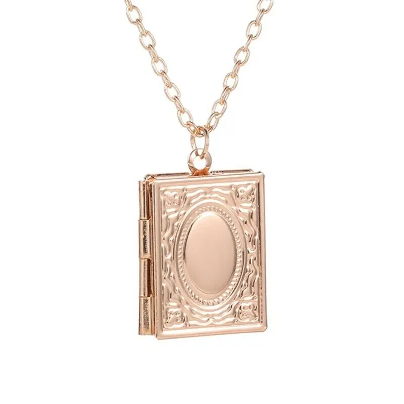 1pc Magic Books Photo Frame Open Locket Necklaces for Women Girl Clavicle Chain Religion Devout Prayer Pendant
1pc Magic Books Photo Frame Open Locket Necklaces for Women Girl Clavicle Chain Religion Devout Prayer Pendant