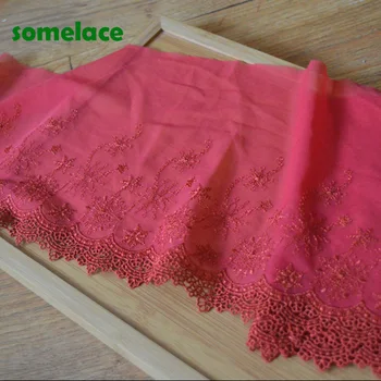 2Yds/lot 18cm Wide Red Gauze~Pattern Embroidery Floral Lace Hight Quality Lace Fabrics Embroidered Lace 19100302 
2Yds/lot 18cm Wide Red Gauze~Pattern Embroidery Floral Lace Hight Quality Lace Fabrics Embroidered Lace 19100302