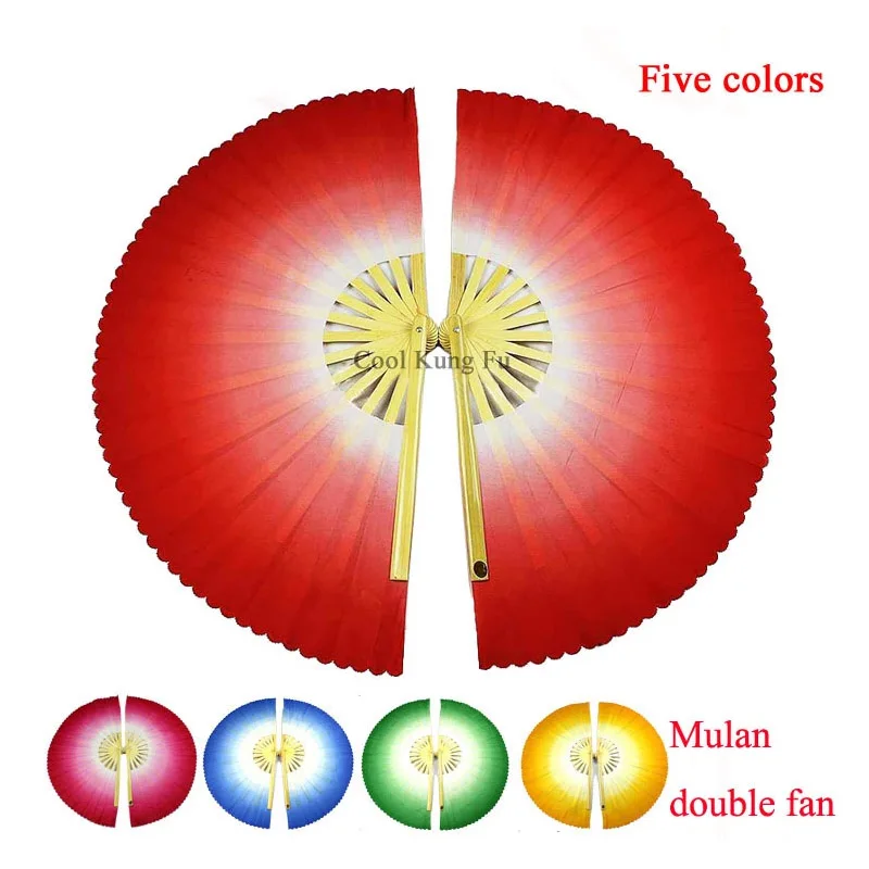 Gradient color bamboo magnolia double fan Kungfu mulan fan tai chi performance one pair
Gradient color bamboo magnolia double fan Kungfu mulan fan tai chi performance one pair