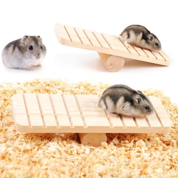 

Wood Seesaw For Pet Hamster Funny Rat Mouse Chinchillas Guinea Pig Toys Small Animal Toy Play House Exercise Toy Pet Supplies