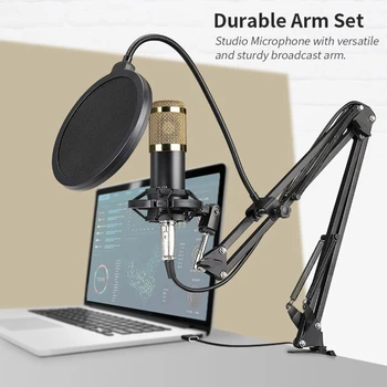 Condenser Microphone Bundle BM-800 Mic Set for Stu dio Recording & Brocasting Microphone Kit for Pc Computer
Condenser Microphone Bundle BM-800 Mic Set for Stu dio Recording & Brocasting Microphone Kit for Pc Computer