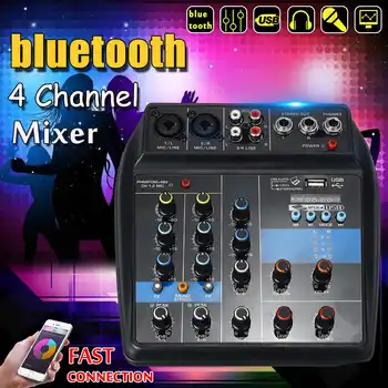 LEORY 4 Channel Karaoke Players Mixer Studio Audio DJ Mixing Console Amplifier Digital Mini Microphone Sound Mixer Sound Card
LEORY 4 Channel Karaoke Players Mixer Studio Audio DJ Mixing Console Amplifier Digital Mini Microphone Sound Mixer Sound Card