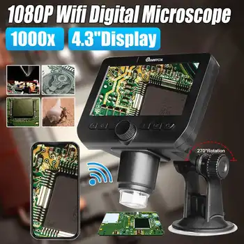 2.0MP 1000X USB Digital Electronic Microscope 4.3"LCD Display Wireless Wifi Video Microscope Rotary Stand For Android ios
2.0MP 1000X USB Digital Electronic Microscope 4.3"LCD Display Wireless Wifi Video Microscope Rotary Stand For Android ios