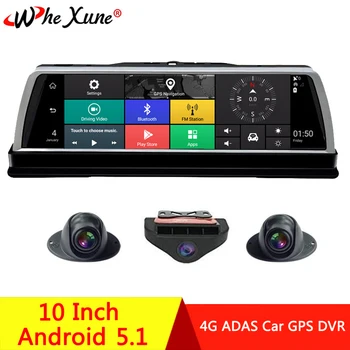 WHEXUNE 2019 New 4G 4 Channel Android 5.1 WIFI Car DVR Camera 10" IPS ADAS GPS Navigation Dash Cam Full HD 1080P Video Recorder
WHEXUNE 2019 New 4G 4 Channel Android 5.1 WIFI Car DVR Camera 10" IPS ADAS GPS Navigation Dash Cam Full HD 1080P Video Recorder