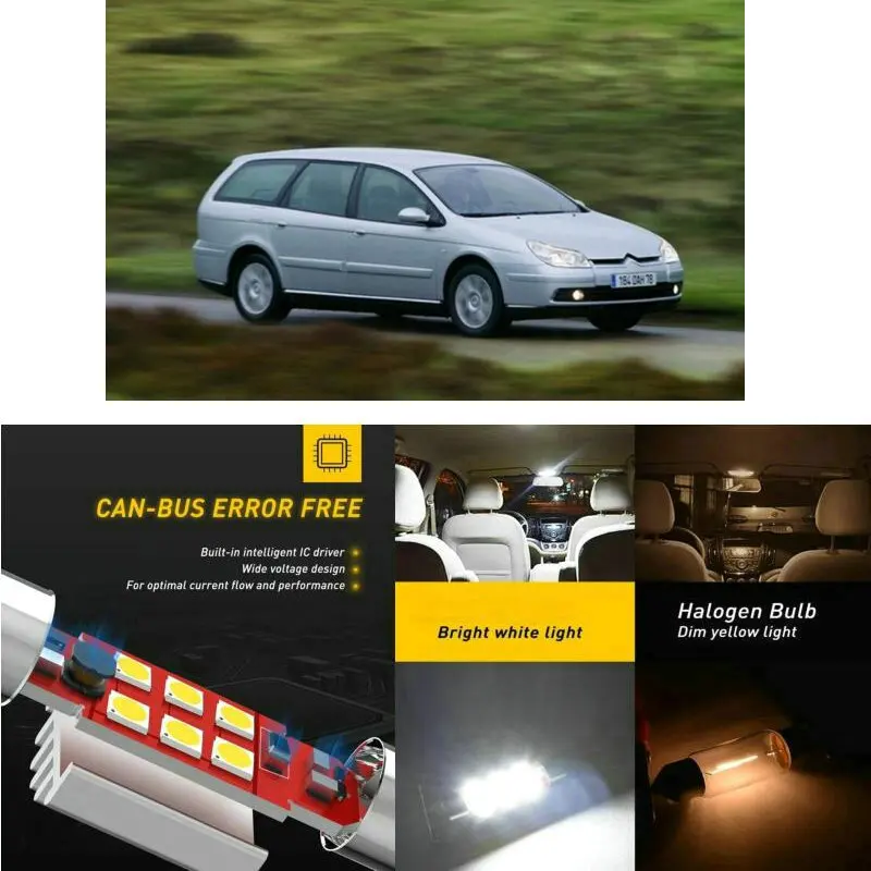 LED Interior Car Lights For Citroen c5 i dc c5 ii rc hatchback c5 i c5 ii break re estate de Dome map lamp bulb error free
LED Interior Car Lights For Citroen c5 i dc c5 ii rc hatchback c5 i c5 ii break re estate de Dome map lamp bulb error free