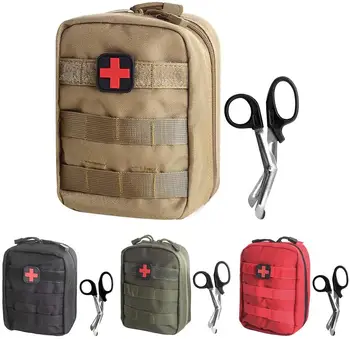 Survival First Aid Bag MOLLE Medical Pouch 1000D Nylon Tactical EMT Utility Bag with First Aid Patch and Shear
Survival First Aid Bag MOLLE Medical Pouch 1000D Nylon Tactical EMT Utility Bag with First Aid Patch and Shear