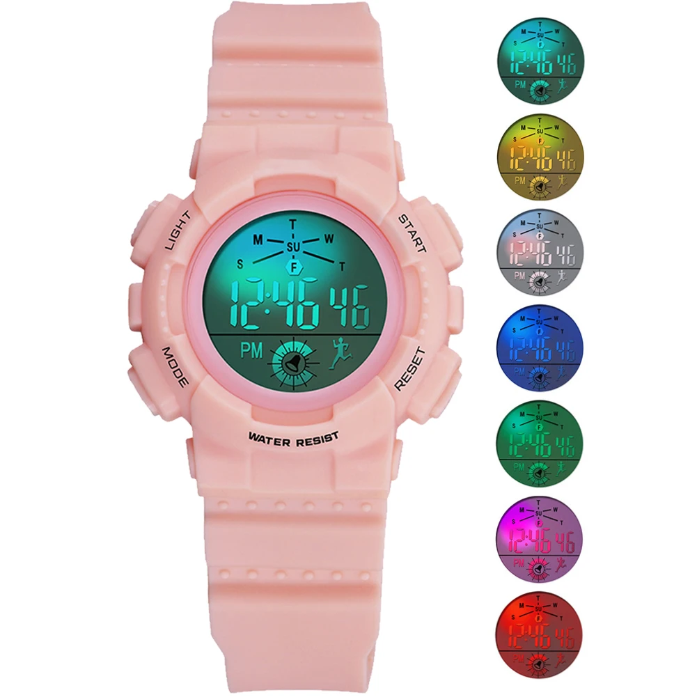 Waterproof Colorful Clock Wrist Student Multifunction LED Light Timing Function Luminous School Electronic Watch Fashion Kids
Waterproof Colorful Clock Wrist Student Multifunction LED Light Timing Function Luminous School Electronic Watch Fashion Kids