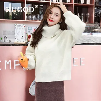 RUGOD Oversized Knit Sweater Turtleneck Pullover Lantern Sleeve Jumper Winter Tops For Women Korean Style Womens Sweaters 2019
RUGOD Oversized Knit Sweater Turtleneck Pullover Lantern Sleeve Jumper Winter Tops For Women Korean Style Womens Sweaters 2019