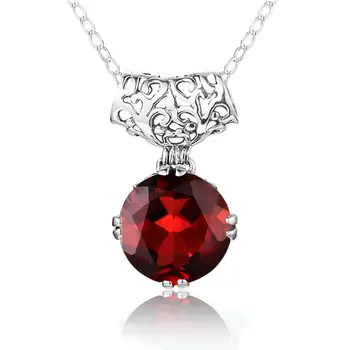 925 Silver Pendant For Women Vintage Exquisite Pendant Round Red Garnet Gemstone Wedding Party Sterling Silver Jewelry Wholesale
925 Silver Pendant For Women Vintage Exquisite Pendant Round Red Garnet Gemstone Wedding Party Sterling Silver Jewelry Wholesale