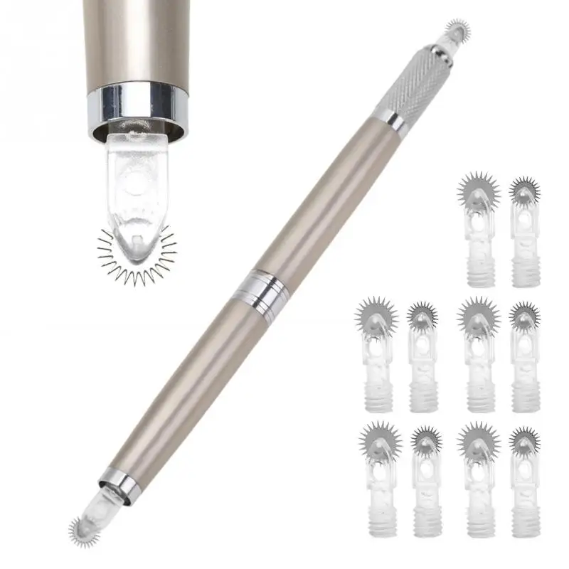 Newest Tattoo Set Double-end Eyebrow Pen Tattoo + Roller Eyebrow Needles Tattoo Curved Blade Semi-permanent Makeup Tattoo Pen
Newest Tattoo Set Double-end Eyebrow Pen Tattoo + Roller Eyebrow Needles Tattoo Curved Blade Semi-permanent Makeup Tattoo Pen