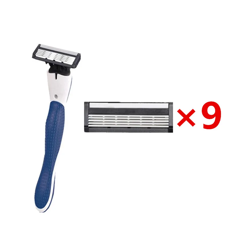 1pcs Holder 9 Pcs Blades Men Disposable Razor 5 Layer Shaver Razor Blade Replaceable Blade for Men Hair Removal Shaving Blade
1pcs Holder 9 Pcs Blades Men Disposable Razor 5 Layer Shaver Razor Blade Replaceable Blade for Men Hair Removal Shaving Blade