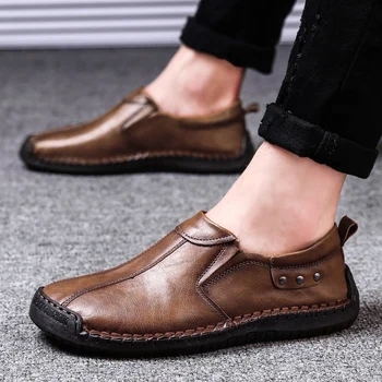 Genuine Leather Men Shoes outdoor Casual Luxury Brand Men Loafers Fashion Breathable Shoes Slip on Formal Moccasins big size 48
Genuine Leather Men Shoes outdoor Casual Luxury Brand Men Loafers Fashion Breathable Shoes Slip on Formal Moccasins big size 48