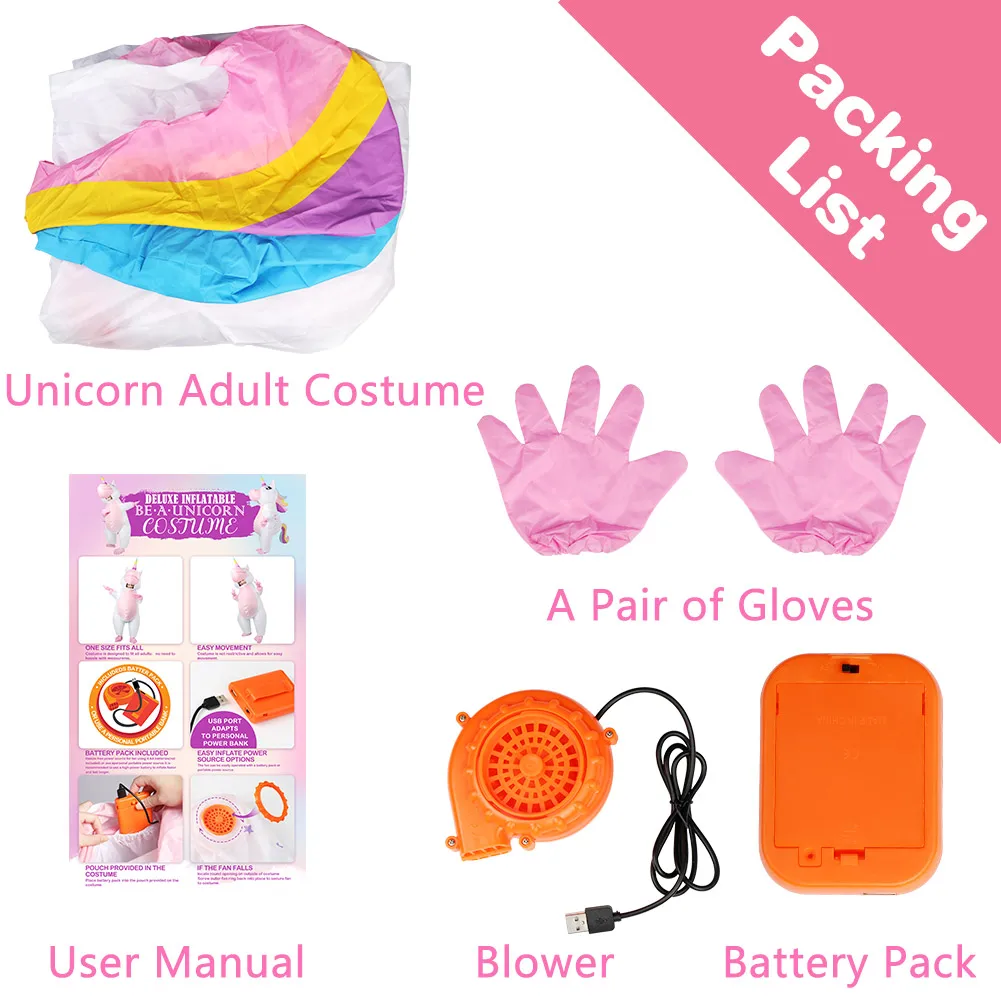 Pink Deluxe Unicorn Inflatable Costume Pink Deluxe Unicorn Inflatable Costume