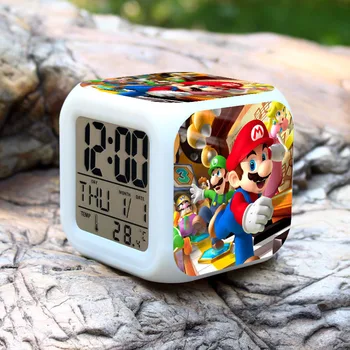 Super mario bros alarm clock Kids LED Clock Cartoon night light Flash 7 Color changing digital clock electronic desk clock
Super mario bros alarm clock Kids LED Clock Cartoon night light Flash 7 Color changing digital clock electronic desk clock
