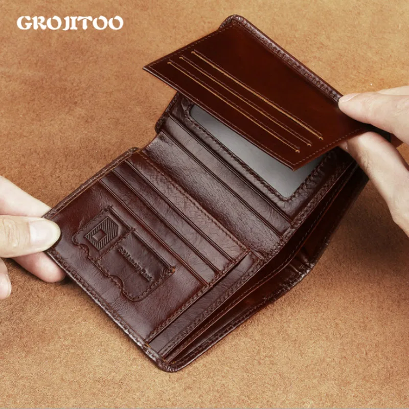 GROJITOO Genuine Leather Men Wallet Short Fashion Top Layer Large Capacity Wallet For Men Hight Quality Muti Fuction Card Purse
GROJITOO Genuine Leather Men Wallet Short Fashion Top Layer Large Capacity Wallet For Men Hight Quality Muti Fuction Card Purse