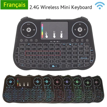 MT08 French Mini Keyboard Colorful Backlit 2.4GHz Wireless Keyboard with TouchPad Mouse for Android TV Box Mini PC IPTV X96mini
MT08 French Mini Keyboard Colorful Backlit 2.4GHz Wireless Keyboard with TouchPad Mouse for Android TV Box Mini PC IPTV X96mini