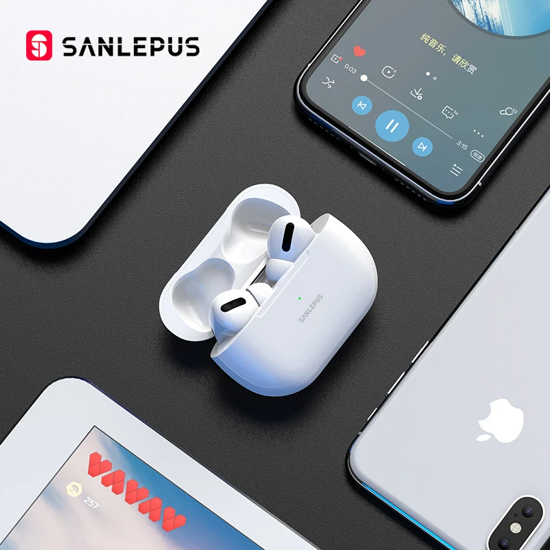 Новинка TWS наушники вкладыши SANLEPUS беспроводные Bluetooth стереонаушники 9D Спортивная