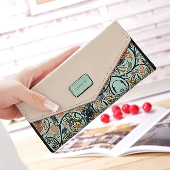 Pastoral Style Small Floral Rhombus Envelope Buckle Women's Wallet WOMEN'S Bag Clutch Leather Wallet
Pastoral Style Small Floral Rhombus Envelope Buckle Women's Wallet WOMEN'S Bag Clutch Leather Wallet
