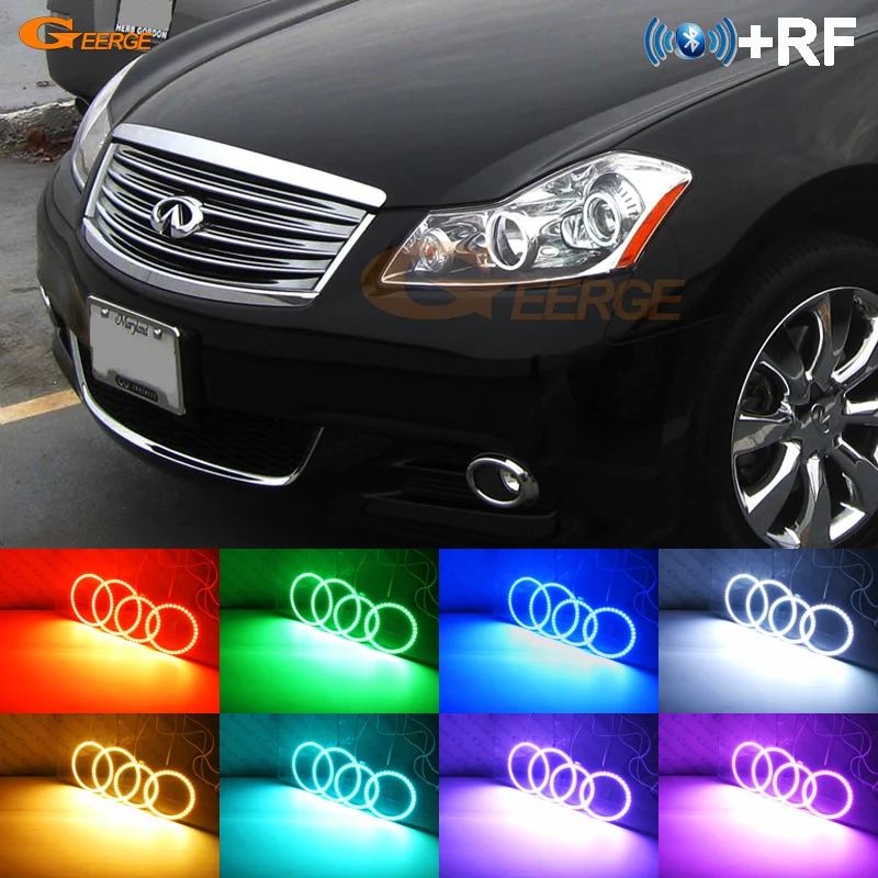 Excellent RF remote Bluetooth APP Multi-Color Ultra bright RGB LED Angel Eyes kit For INFINITI M35 M45 2005-2010 xenon headlight
Excellent RF remote Bluetooth APP Multi-Color Ultra bright RGB LED Angel Eyes kit For INFINITI M35 M45 2005-2010 xenon headlight