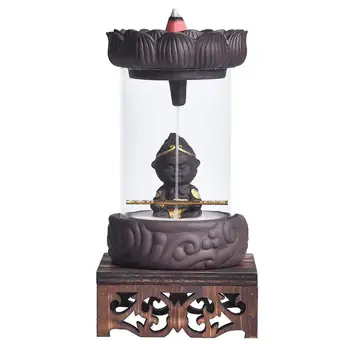 Backflow Incense Burner with Protective Cover Ceramic Smoke Waterfall Incense Aromatic Holder + 10Pcs Cones Aromatherapy Furnace
Backflow Incense Burner with Protective Cover Ceramic Smoke Waterfall Incense Aromatic Holder + 10Pcs Cones Aromatherapy Furnace