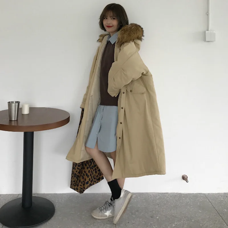 Loose-Fit Fur Collar Cotton-padded Jacket Winter Women's 2019 New Style Hong Kong Style Students INS Long Coat Hooded Long Sleev
Loose-Fit Fur Collar Cotton-padded Jacket Winter Women's 2019 New Style Hong Kong Style Students INS Long Coat Hooded Long Sleev